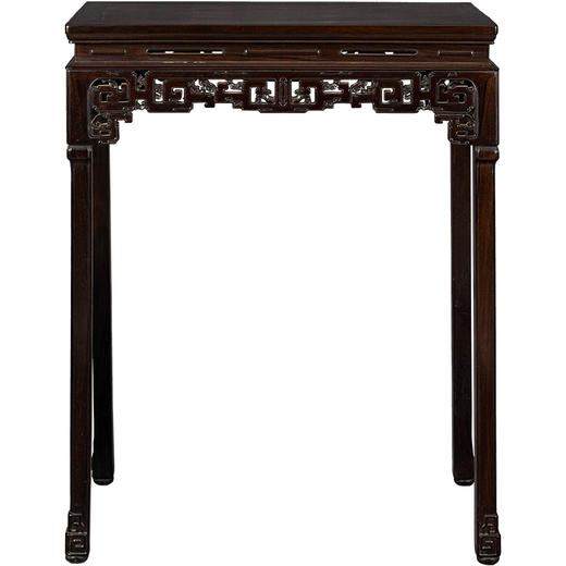 清	红木透雕拐子纹香几 商品图5