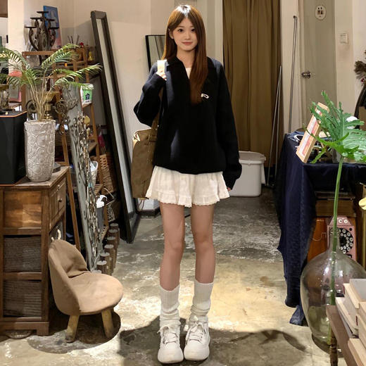 白色蕾丝短裙女夏季2025新款高腰芭蕾风蛋糕裙a字蓬蓬半身裙 商品图4