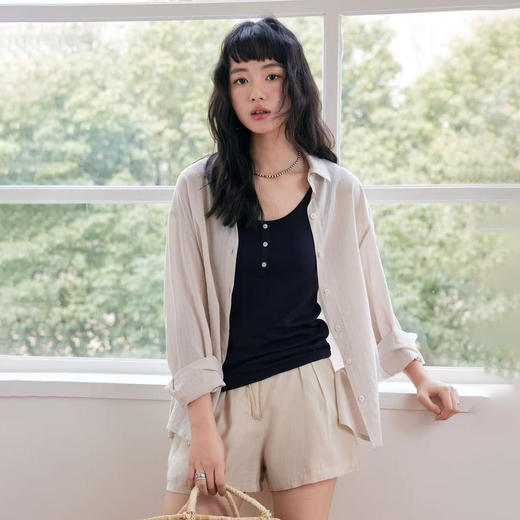 天丝亚麻老钱风衬衫 | 透气不闷热 柔软亲肤 细腻丝滑 清凉舒适 商品图0