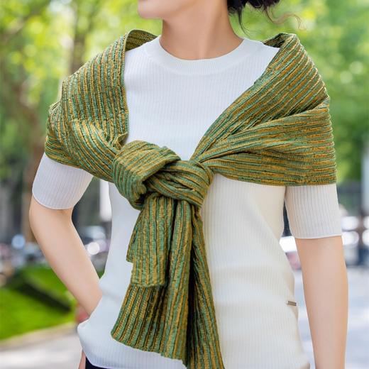 【ZAIKI西阵织】京都西阵织单色长丝女士围巾 商品图0