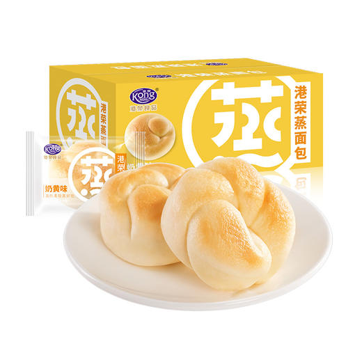 港荣 蒸面包（奶黄味）460g 商品图0