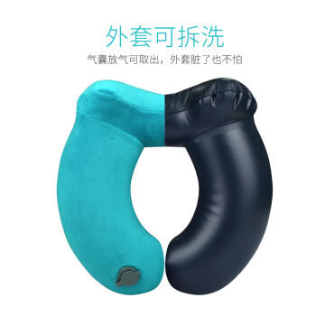 WELLHOUSE夏季旅行颈枕护颈枕4件套装眼罩收纳袋U型枕便携午休神器灰色 商品图4