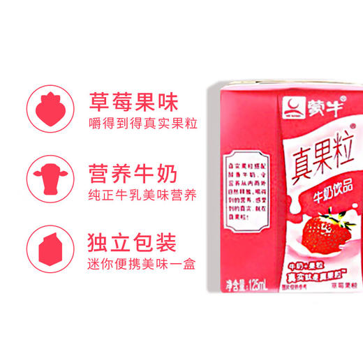 蒙牛小胖丁真果粒草莓味125ml*20盒整箱 商品图3