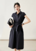 【定织匹马棉文艺POLO领短袖连衣裙】千元品质，棉中贵族”新疆细绒匹马棉"复古通勤体制内穿搭 100%细绒匹马棉 商品缩略图0
