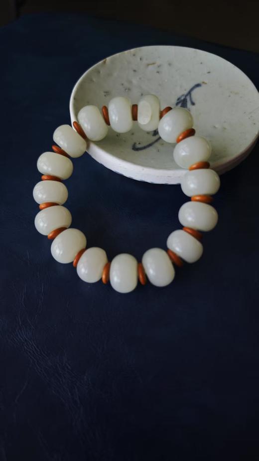 籽不语·宜之·和田玉平安扣手串【嘉石632】 商品图0