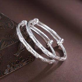 子佩集S999银【云生福起】童镯【XXSZ002】纯银儿童福祥云2505