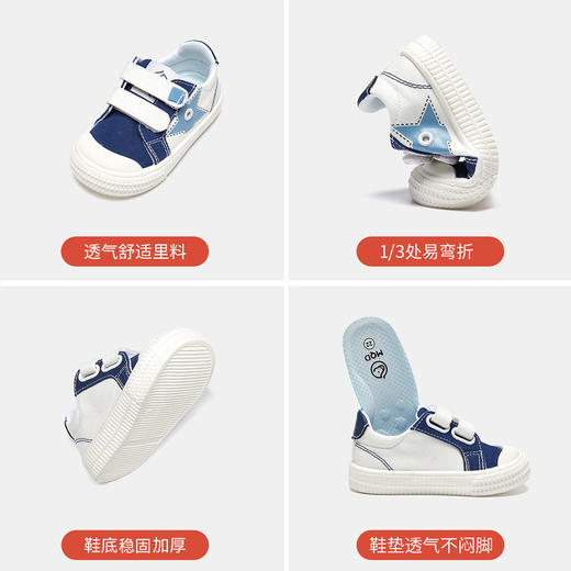 【ZY马骑顿】宝宝鞋百搭舒适低帮魔术贴板鞋轻便耐磨透气运动宝宝鞋 商品图12