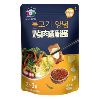小伙子韩式烧烤蘸酱100g韩国风味烤肉酱烤串炸串酱生菜包饭蘸酱腌肉调料 /粮油调味 /调味品 /复合调味料 商品图7