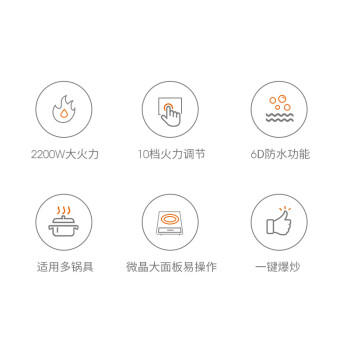 九阳（Joyoung）电磁炉2200W大功率家用触控按键耐用面板十档火力纤薄定时电陶炉电磁灶火锅炉C21S-C2130 商品图6