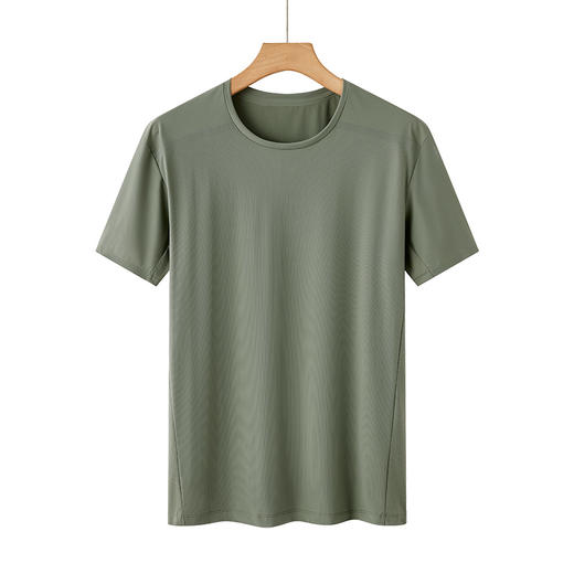 【DTH】大依优型大码圆领短袖T恤加肥加大肥佬休闲宽松运动胖子上衣男士 商品图0