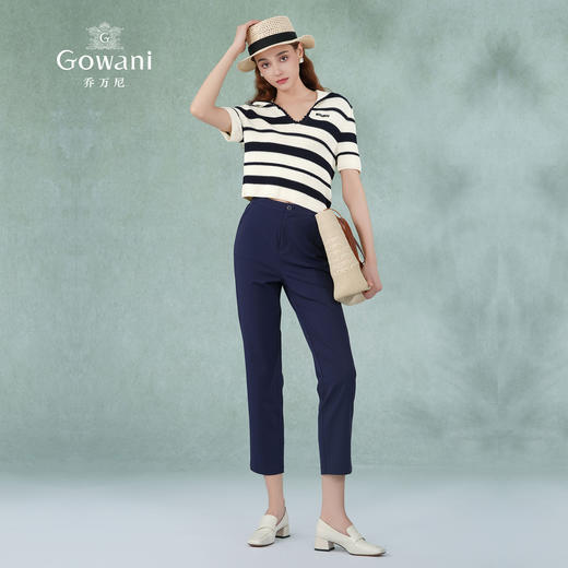 乔万尼女休闲裤薄款夏新款显瘦烟管裤ET2F327 商品图2