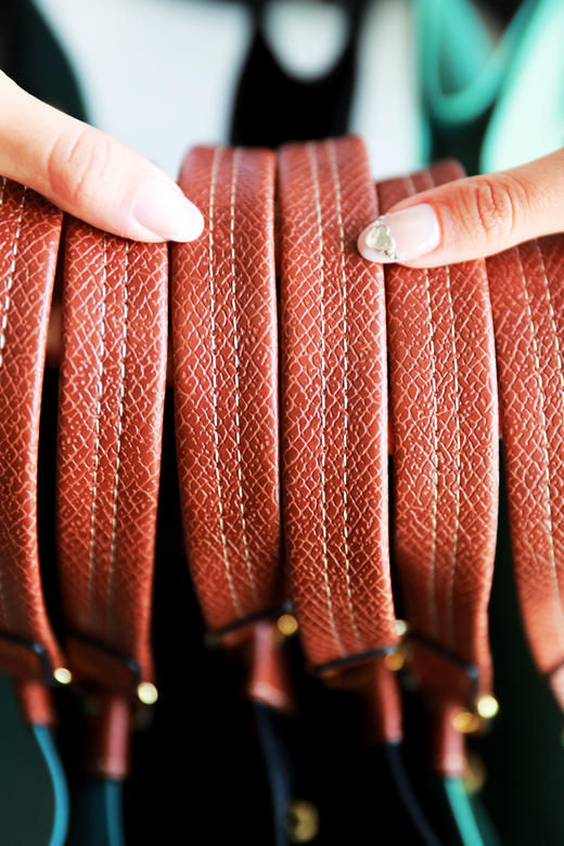 牛皮+织物，大号手提托特包。马卡龙配色法式大容量包包女C050966 商品图2