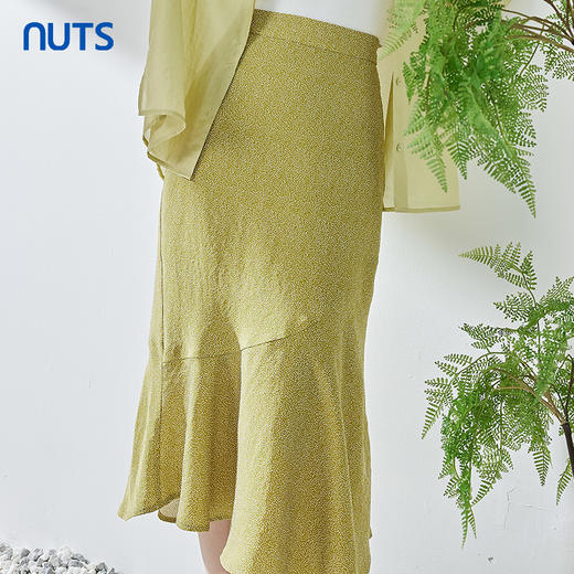 NUTS夏季新品纯色时尚设计感显瘦半身裙323063145B 商品图2