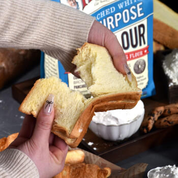 鲍勃红磨坊（Bob's Red Mill）美国进口未漂白多用途面粉面包蛋糕饼干粉家用烘培小麦粉4.54斤 /粮油调味 /面粉 /通用粉 商品图1