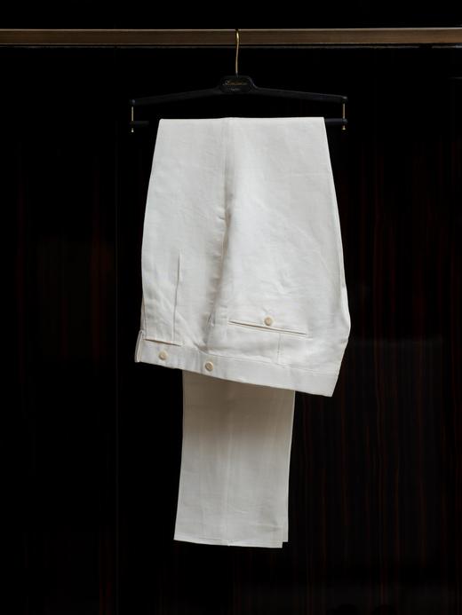 Ambrosi American Fit 白色亚麻裤装 商品图0
