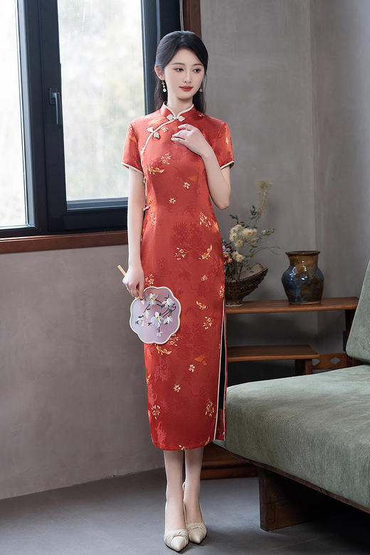 TZW-珍爱一生2025年春夏新款改良旗袍日常国风长款年轻款女装连衣裙 商品图5
