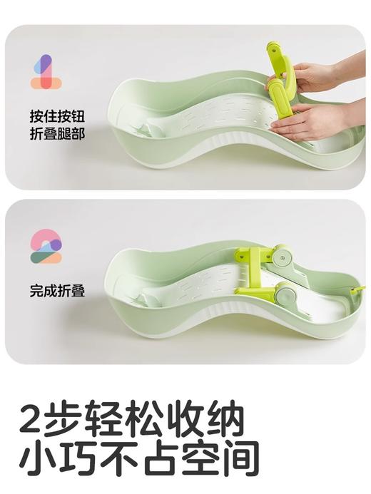 【微瑕】KUB可优比婴儿洗澡躺托宝宝洗屁屁神器折叠浴盆洗澡座椅洗屁股架（收到无质量问题不退不换，介意者勿拍） 商品图3