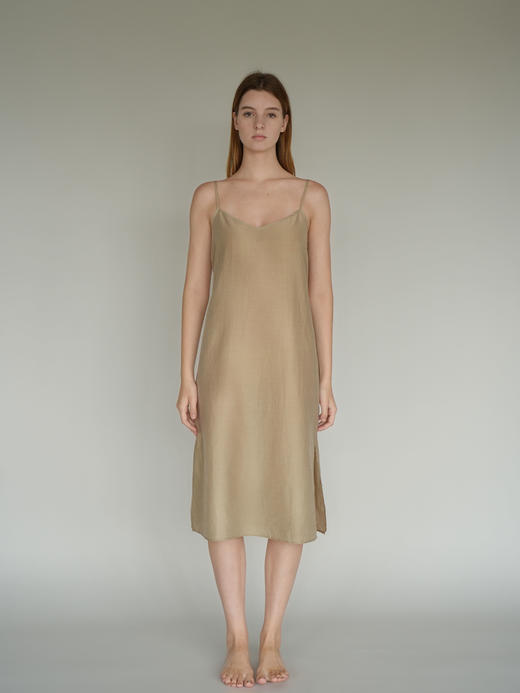 Jai 大地裸色丝羊绒衬裙 商品图0