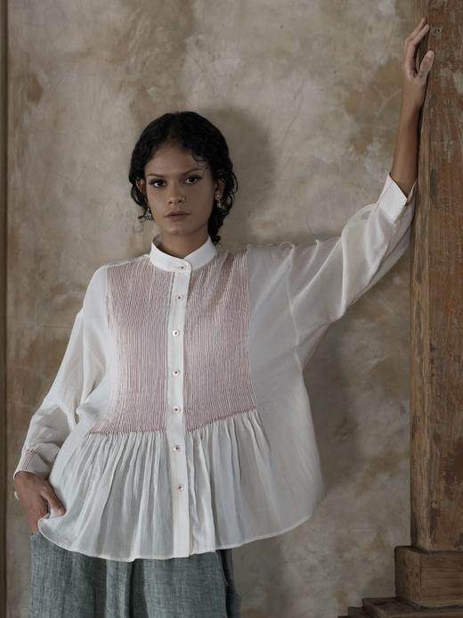 Jai  米白色印度棉加尔各答衬衫 商品图0