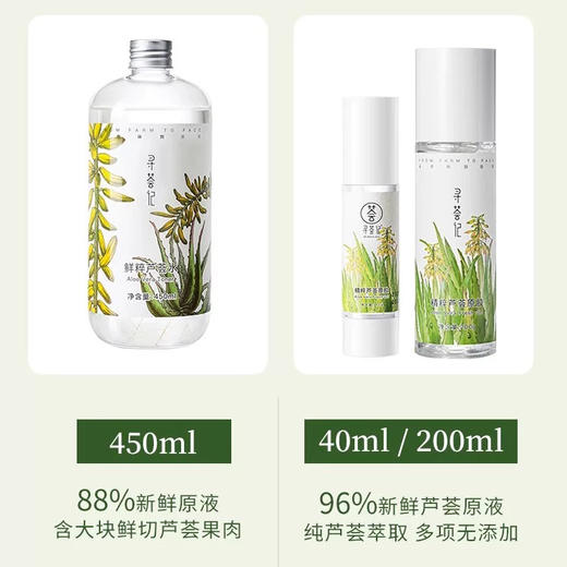 家中常备！96%芦荟原液!寻荟记精粹芦荟胶芦荟水晒后修护保湿湿敷 商品图2
