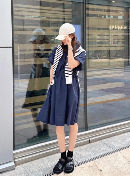 【高品质私服】【IC棉丝泡泡布及膝连衣裙】A 字裙摆飘逸灵动，触摸间满是层次G1284【无标出货 介意慎拍】CC 商品图7