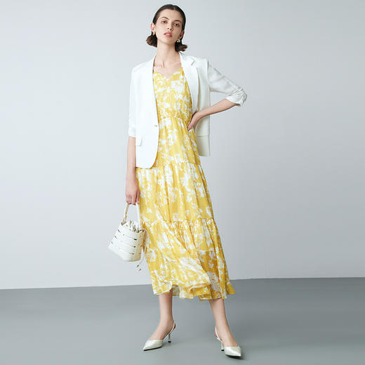 EITIE爱特爱夏季新款度假风显白印花吊带长裙连衣裙7807550 商品图3