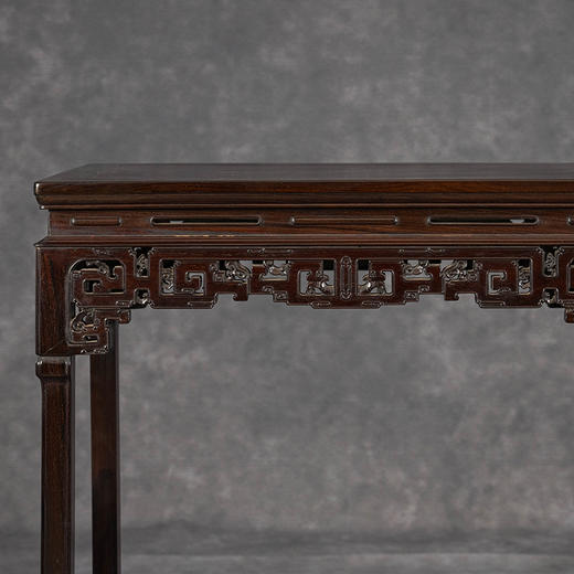 清	红木透雕拐子纹香几 商品图3