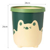 梦庭 创意垃圾桶压圈式10L家用办公室大号卡通款 客厅纸篓大容量 绿色 商品缩略图4