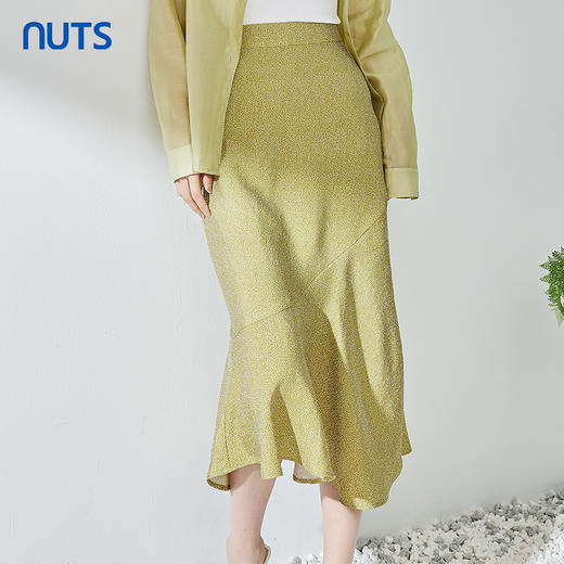 NUTS夏季新品纯色时尚设计感显瘦半身裙323063145B 商品图1