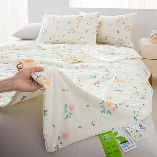 【3D数码印花夏凉被丨纯凉感】甄选天然大豆纤维融合凉感科技！植物亲肤层，裸睡级丝滑触感！高强吸湿，透气排汗！可机洗，多种花色选择！【LM-X】 商品图5