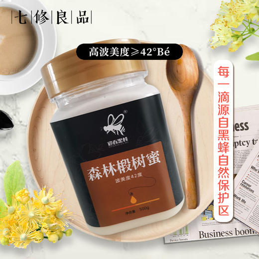 东北黑蜂椴树蜜 原始森林野生雪蜜 纯正结晶蜂蜜500g/瓶 商品图0