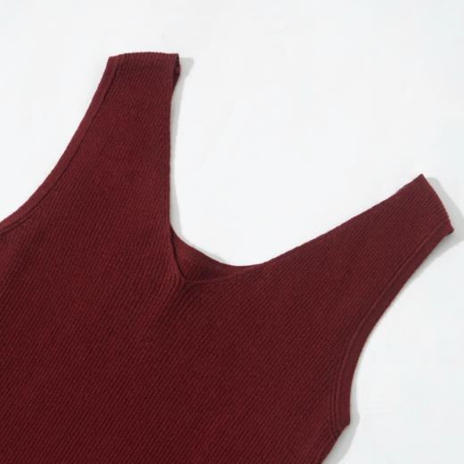 Grace&Glam 高弹螺纹显瘦圆领/V领两穿背心 商品图2