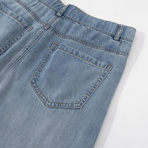 Grace&Glam 轻盈莱赛尔窄版拖地牛仔阔腿裤 商品图5