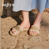 预售7天|Safiya/索菲娅2025夏季时尚小香风外穿休闲气质百搭平底一字拖SFD2110353 商品缩略图2