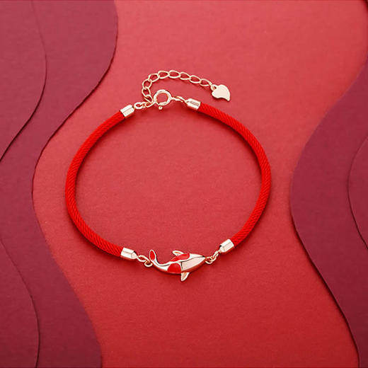 CROCUS“鲤跃龙门”红绳编织手链CRSB0062 商品图2
