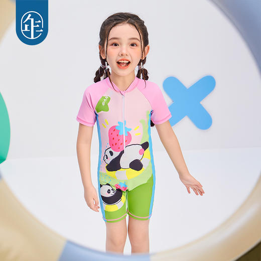 年衣男女童活力盼达泳装 | 连体设计、贴合包裹、弹力面料、不易卷边、运动自在 商品图3