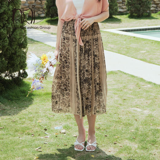 4F "雅迪斯"洛可可印花半裙 商品图0