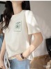 ✨朗家同款精梳棉【印花钉珠花卉圆领短袖】清爽简单的夏日短袖T，100%棉 商品缩略图0