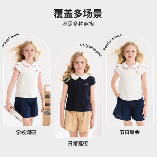 【140-165】【精典泰迪】女童夏季短袖POLO衫 商品图4