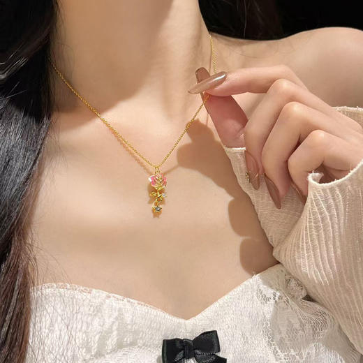 热卖中！！【中国航天科技国际交流中心合作产品】太空造物星辰玫瑰陨石项链 商品图11