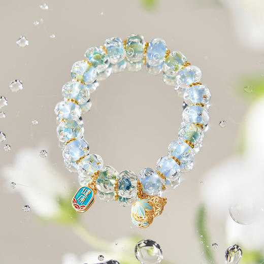 大英博物馆 东方梦境系列 玲珑福禄蓝色琉璃 手链 商品图5
