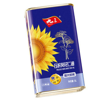 九三阳光鲜榨葵花仁油 5L 物理压榨 马口铁锁鲜装  /粮油调味 /食用油 /葵花籽油 商品图4