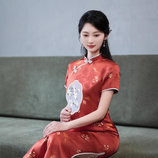 TZW-珍爱一生2025年春夏新款改良旗袍日常国风长款年轻款女装连衣裙 商品图2