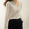 【MOMOTIABIN 新中式服饰2.0】2315清爽苎麻衬衫小上衣女 白月光浮雕绣花 舒适透气 商品缩略图0