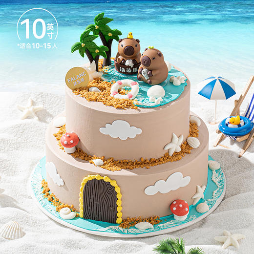 【卡皮巴拉】情绪稳定，躺平假期 0卡糖动物奶油蛋糕 商品图4
