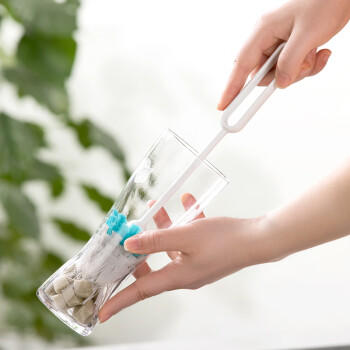 茶花 长柄杯刷 奶瓶刷尼龙海绵双效洗刷杯子神器洗水杯清洁刷子* 商品图0
