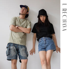 L RECNAVA 男女同款液氨无压抗菌短袖 自带凉感 运动休闲宽松大版T