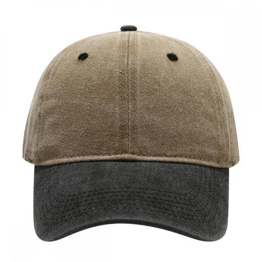 四季通用防晒帽子潮流透气防晒弯帽檐水洗拼接色棒球帽1059 商品图8