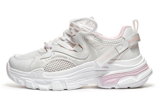 回力女鞋老爹鞋女款2025新款夏季透气网面运动鞋子休闲厚底小白鞋 WXY(S)-3741L 商品图2