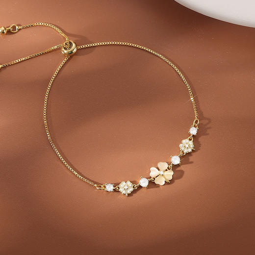 CROCUS简约风系列遇见幸运四叶草手链CRSB0065 商品图4